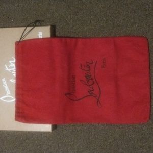 NEW Christian Louboutin Paris Felt Dustbag High Heels Accessories Storage CLEAN!